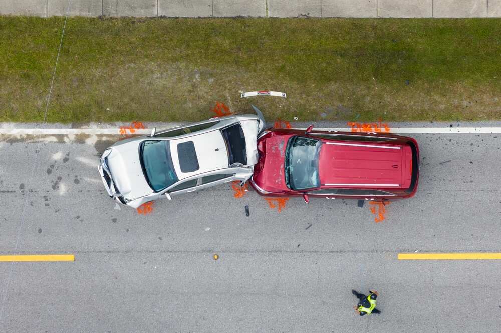 Crash involving two vehicles